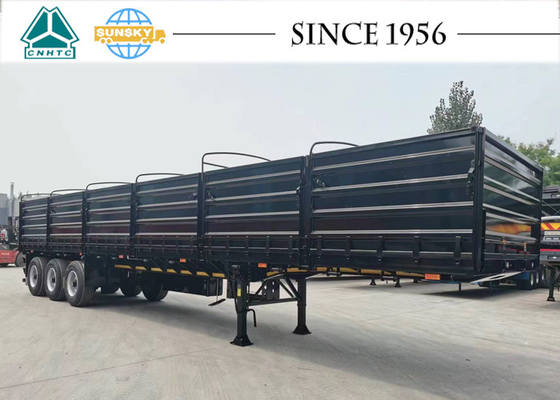 Grain Semi Trailer Drop Side Semi Trailer 30 Ton Trailer With Sideboard