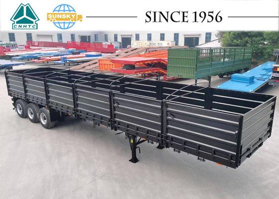 Grain Semi Trailer Drop Side Semi Trailer 30 Ton Trailer With Sideboard